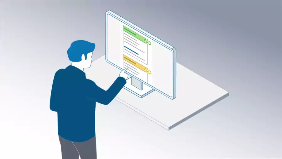 Animation: individual requirements are identified within a standard, classified and handed over to the target system as structured requirement sets.